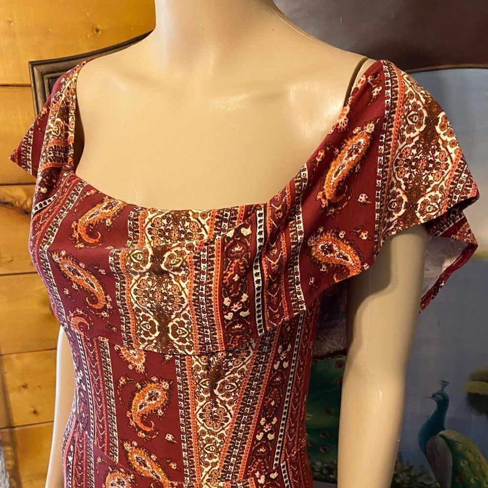 Whisper Dark Red Jumpsuit Size M NWOT - Picture 4 of 6